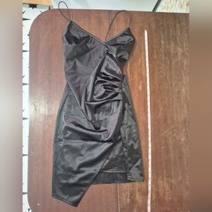 Honeylove Black Satin Mini Dress